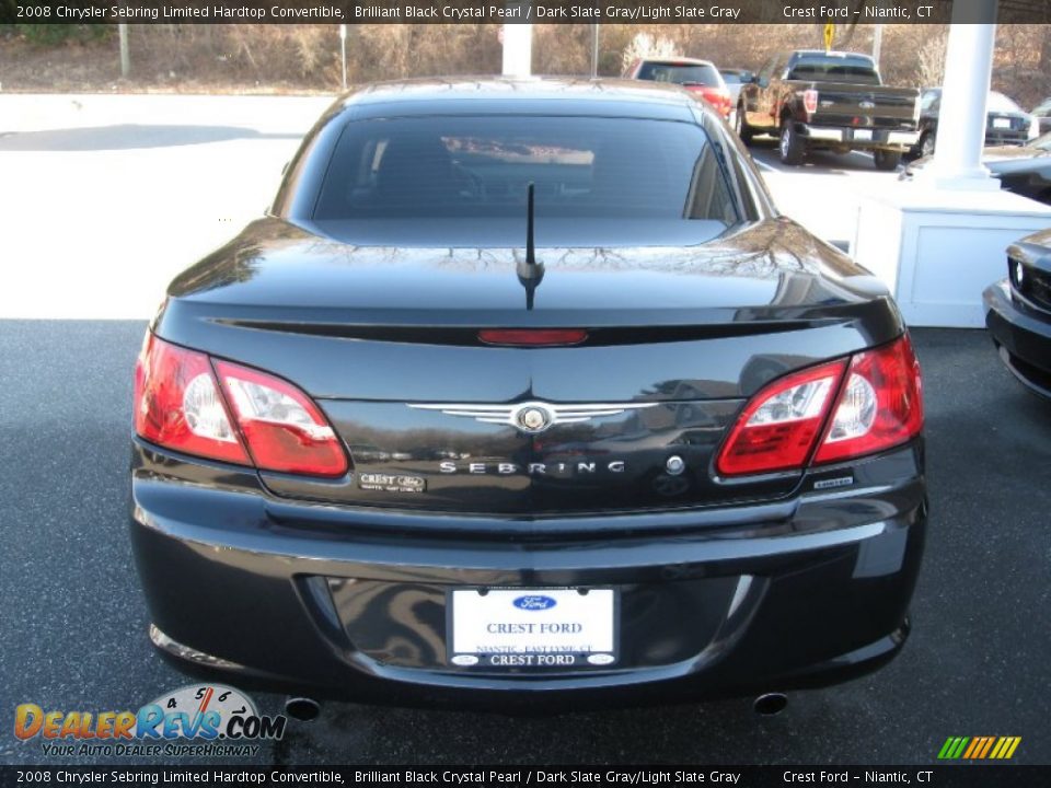 2008 Chrysler Sebring Limited Hardtop Convertible Brilliant Black Crystal Pearl / Dark Slate Gray/Light Slate Gray Photo #6