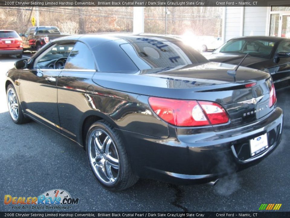 2008 Chrysler Sebring Limited Hardtop Convertible Brilliant Black Crystal Pearl / Dark Slate Gray/Light Slate Gray Photo #7