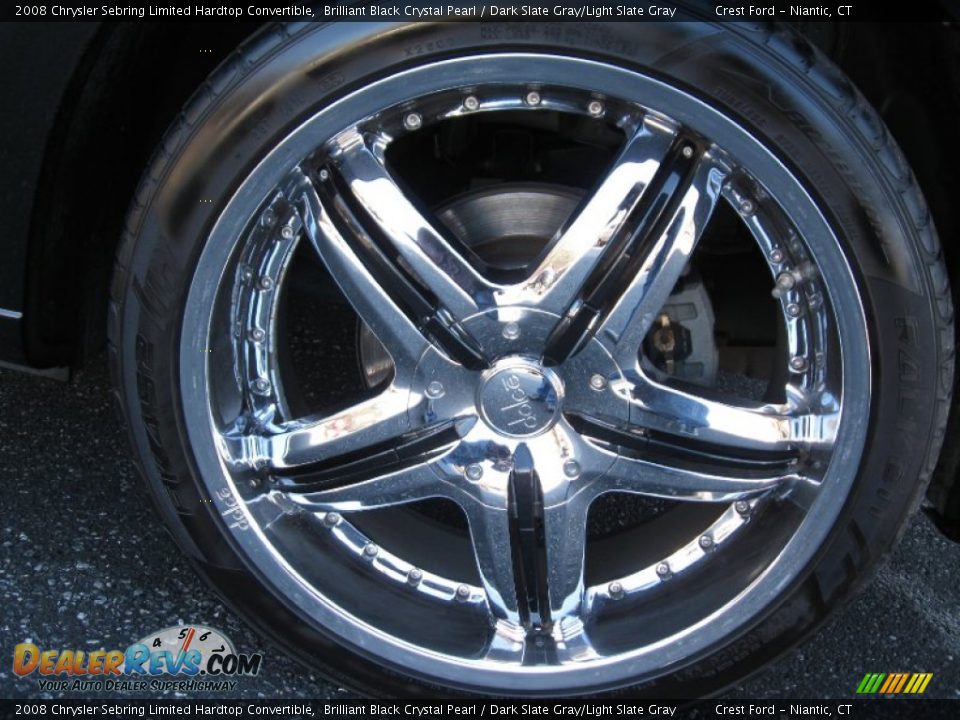 2008 Chrysler Sebring Limited Hardtop Convertible Brilliant Black Crystal Pearl / Dark Slate Gray/Light Slate Gray Photo #8