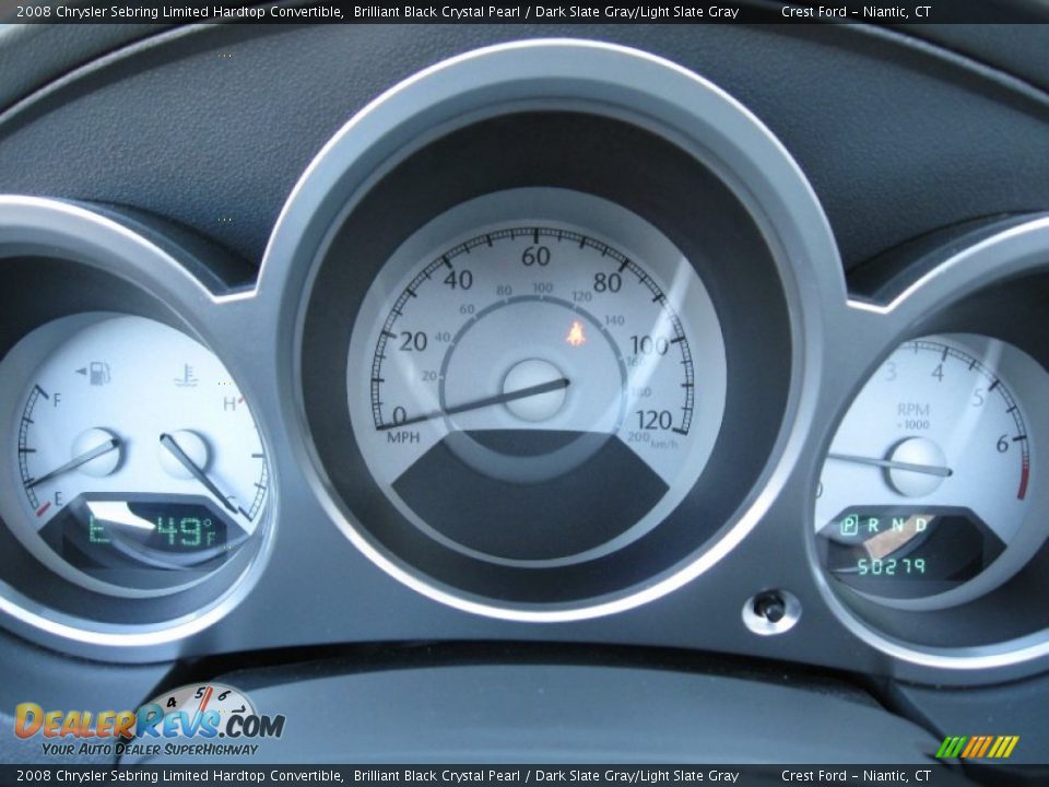 2008 Chrysler Sebring Limited Hardtop Convertible Brilliant Black Crystal Pearl / Dark Slate Gray/Light Slate Gray Photo #12