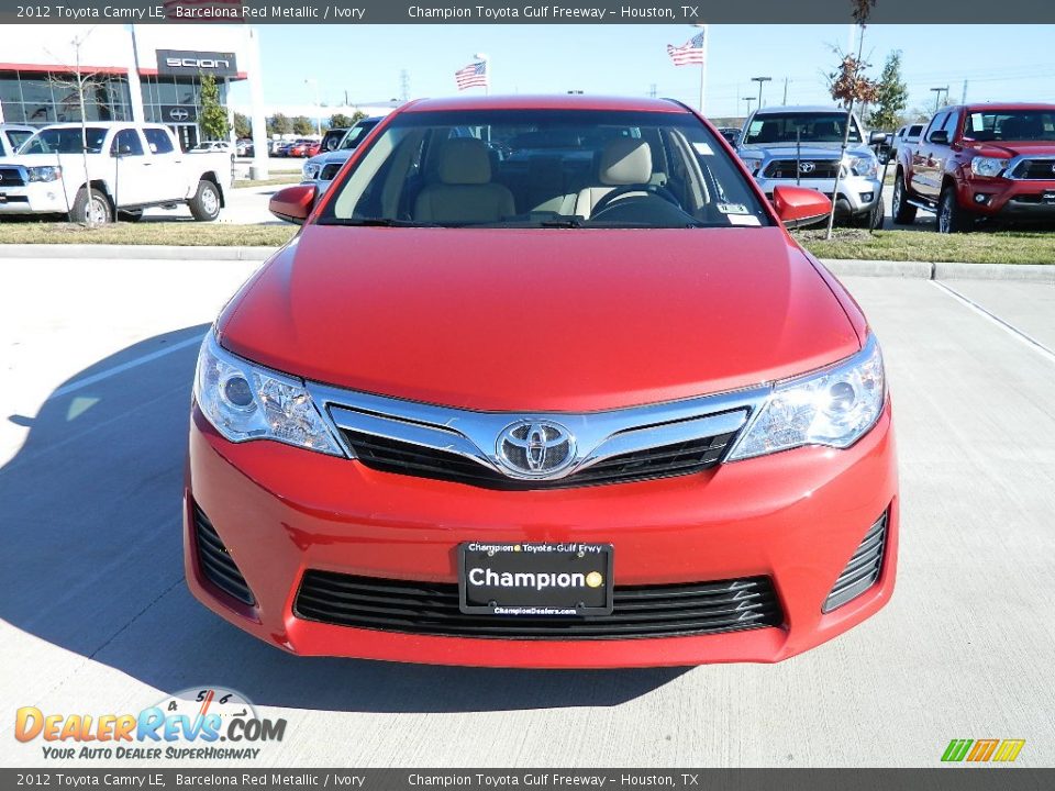 2012 Toyota Camry LE Barcelona Red Metallic / Ivory Photo #2