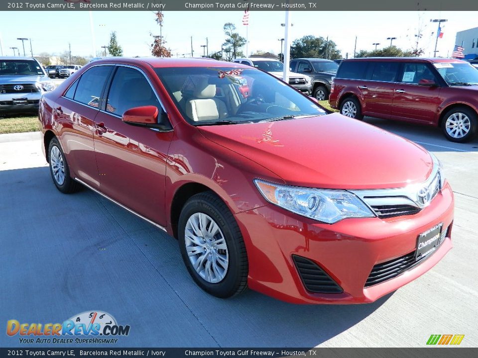 2012 Toyota Camry LE Barcelona Red Metallic / Ivory Photo #3