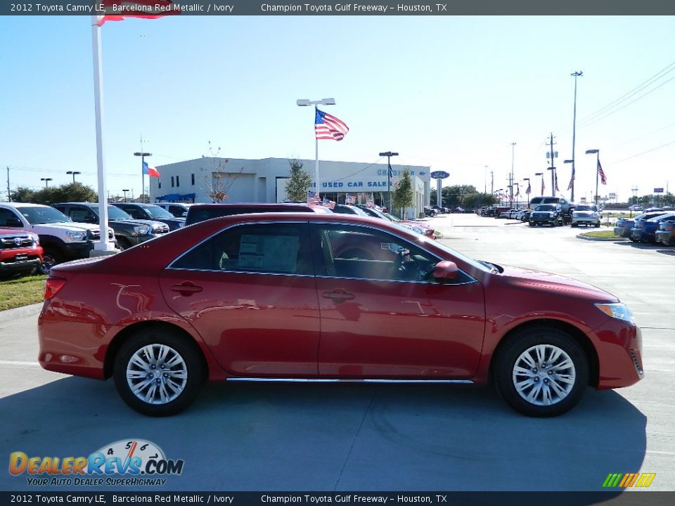 2012 Toyota Camry LE Barcelona Red Metallic / Ivory Photo #4