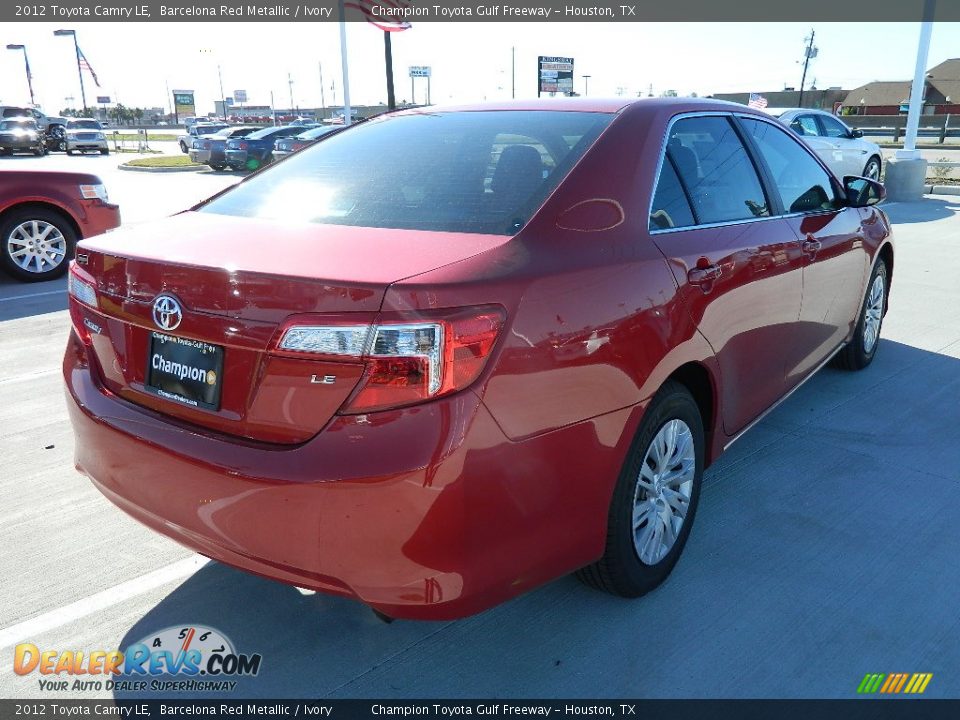 2012 Toyota Camry LE Barcelona Red Metallic / Ivory Photo #5