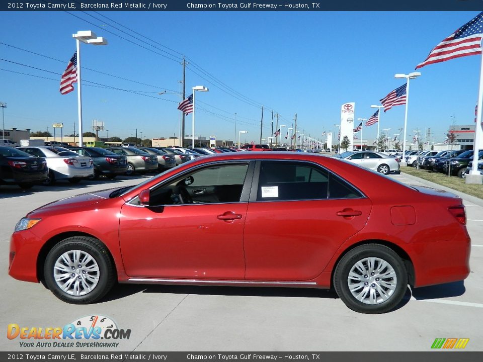 2012 Toyota Camry LE Barcelona Red Metallic / Ivory Photo #8