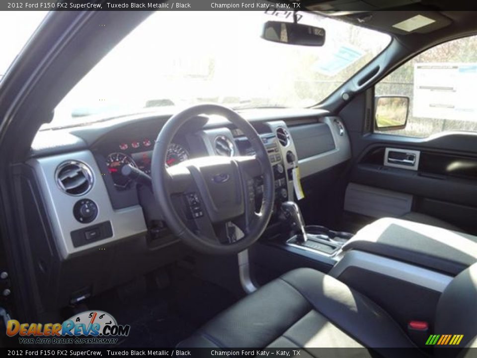 2012 Ford F150 FX2 SuperCrew Tuxedo Black Metallic / Black Photo #14