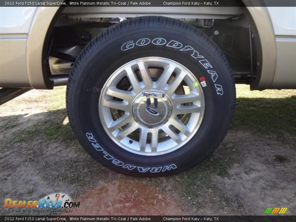 2012 Ford F150 Lariat SuperCrew White Platinum Metallic Tri-Coat / Pale Adobe Photo #9