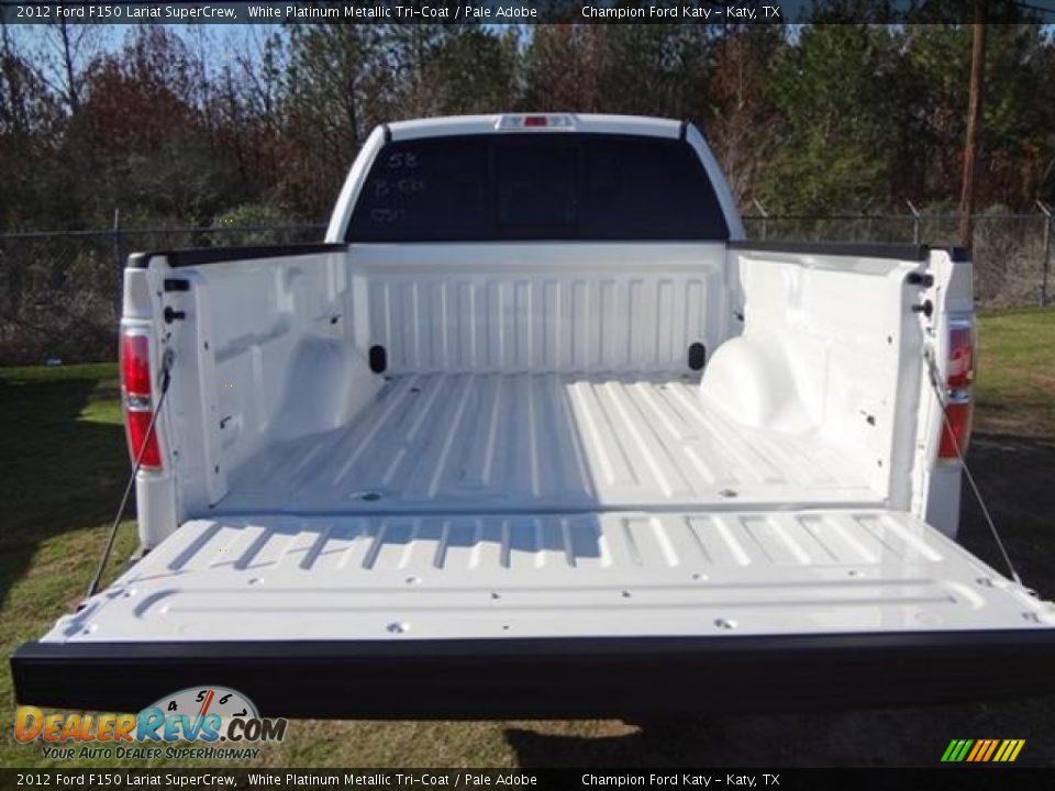 2012 Ford F150 Lariat SuperCrew White Platinum Metallic Tri-Coat / Pale Adobe Photo #10