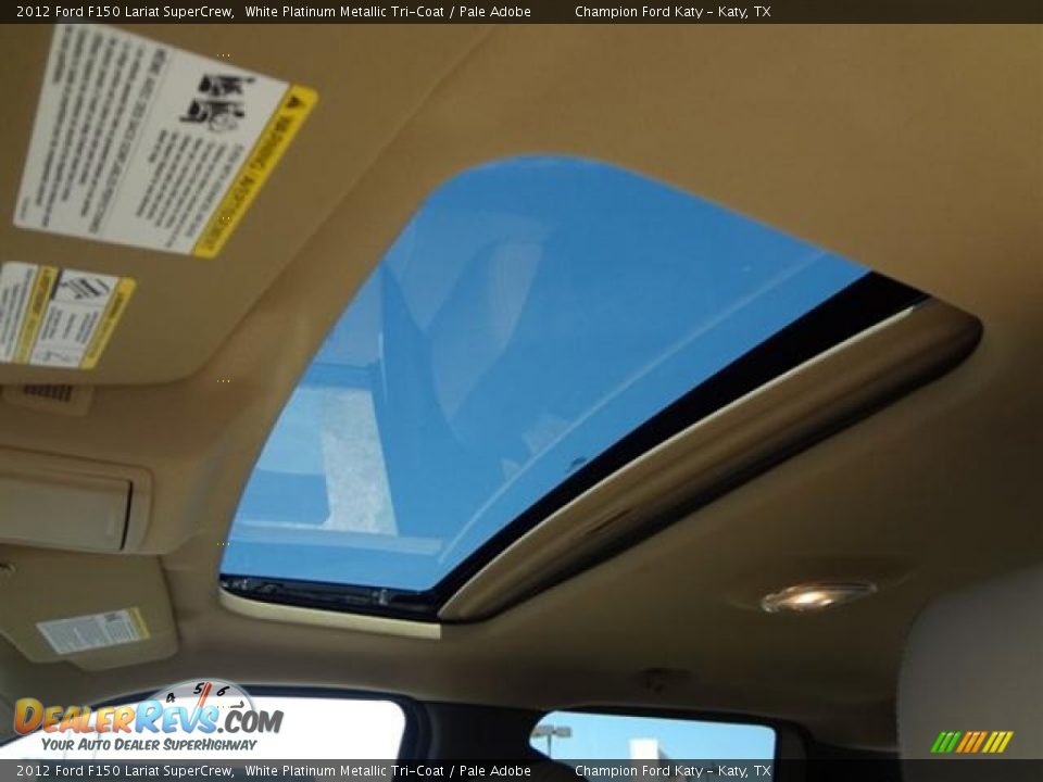 2012 Ford F150 Lariat SuperCrew White Platinum Metallic Tri-Coat / Pale Adobe Photo #16