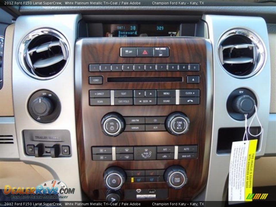 2012 Ford F150 Lariat SuperCrew White Platinum Metallic Tri-Coat / Pale Adobe Photo #17