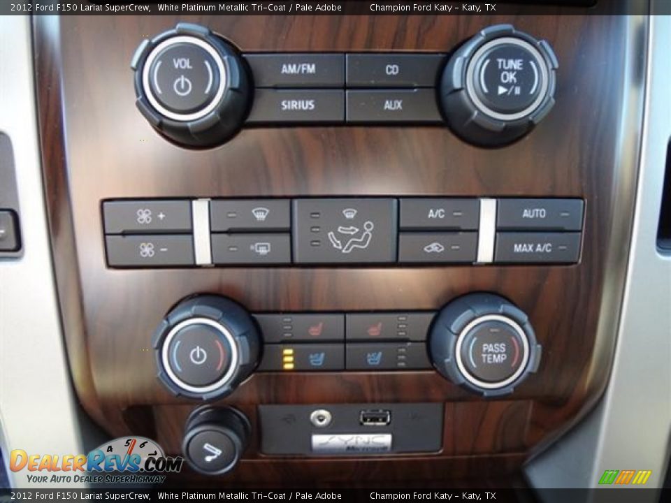 2012 Ford F150 Lariat SuperCrew White Platinum Metallic Tri-Coat / Pale Adobe Photo #18