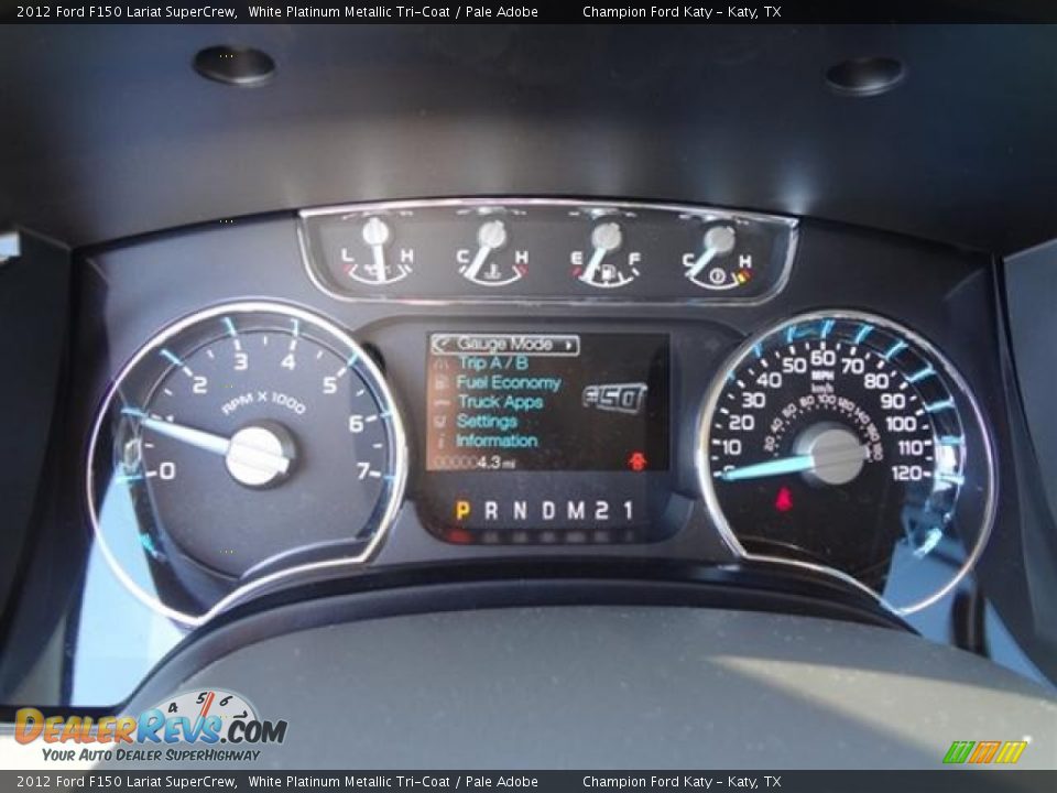 2012 Ford F150 Lariat SuperCrew White Platinum Metallic Tri-Coat / Pale Adobe Photo #22