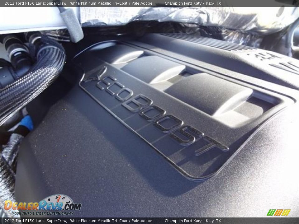 2012 Ford F150 Lariat SuperCrew White Platinum Metallic Tri-Coat / Pale Adobe Photo #25