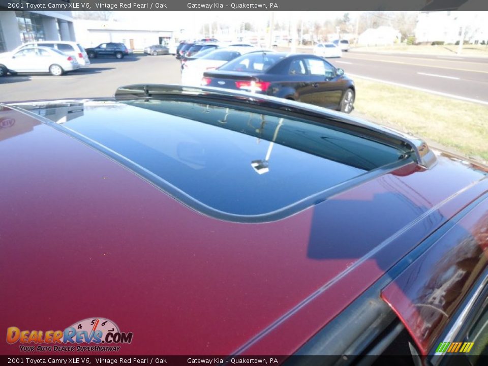 2001 Toyota Camry XLE V6 Vintage Red Pearl / Oak Photo #19