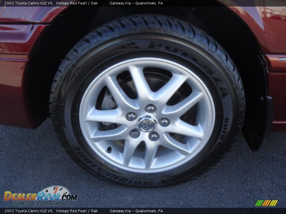 2001 Toyota Camry XLE V6 Vintage Red Pearl / Oak Photo #26