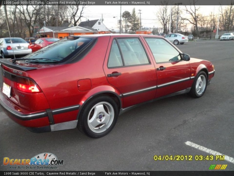 1998 Saab 9000 CSE Turbo Cayenne Red Metallic / Sand Beige Photo #3