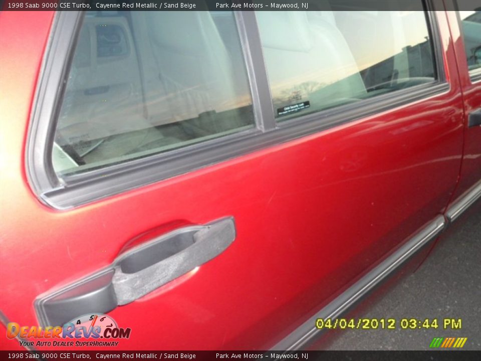 1998 Saab 9000 CSE Turbo Cayenne Red Metallic / Sand Beige Photo #5