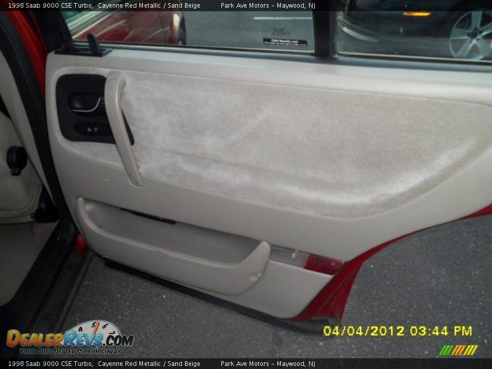 1998 Saab 9000 CSE Turbo Cayenne Red Metallic / Sand Beige Photo #7