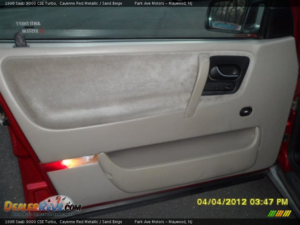 1998 Saab 9000 CSE Turbo Cayenne Red Metallic / Sand Beige Photo #11