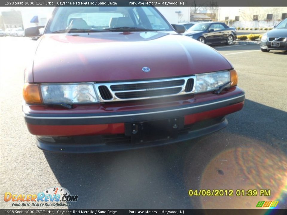 1998 Saab 9000 CSE Turbo Cayenne Red Metallic / Sand Beige Photo #17