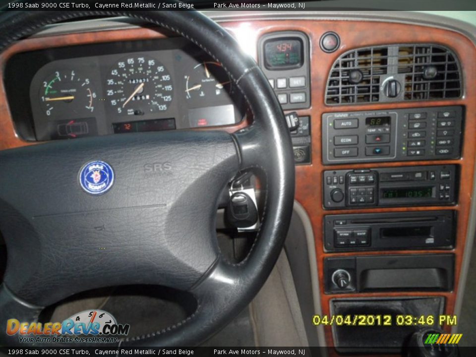 1998 Saab 9000 CSE Turbo Cayenne Red Metallic / Sand Beige Photo #22