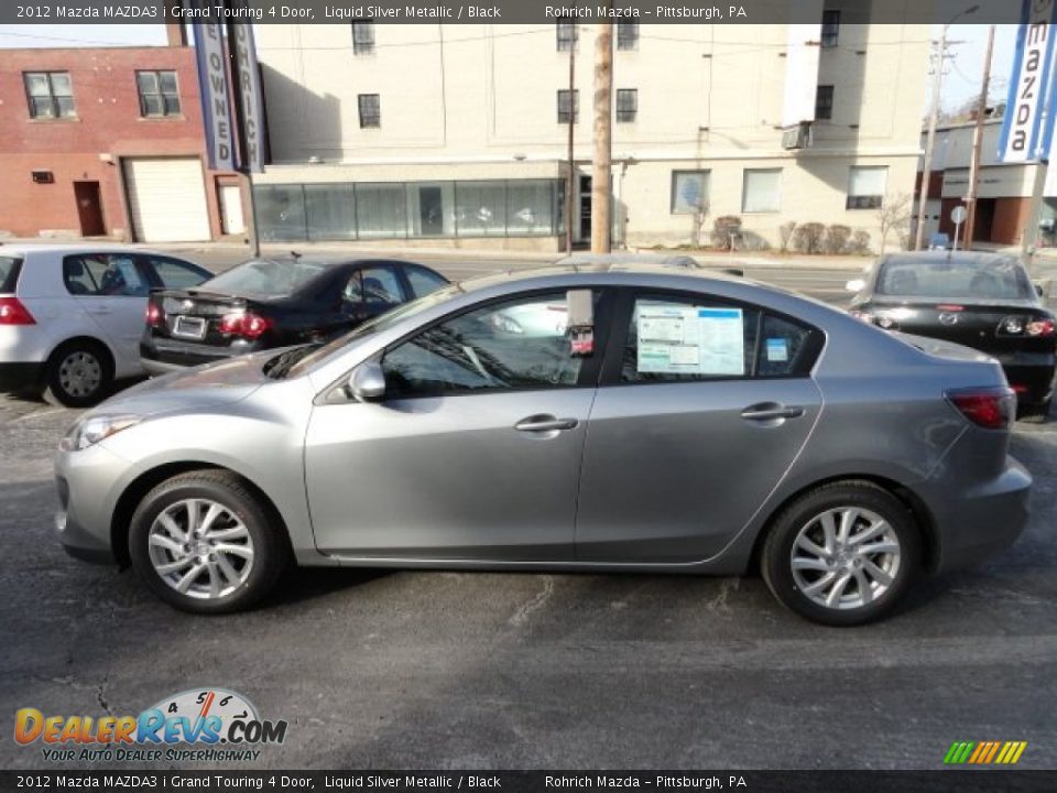 2012 Mazda MAZDA3 i Grand Touring 4 Door Liquid Silver Metallic / Black Photo #2