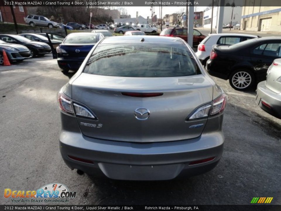 2012 Mazda MAZDA3 i Grand Touring 4 Door Liquid Silver Metallic / Black Photo #4