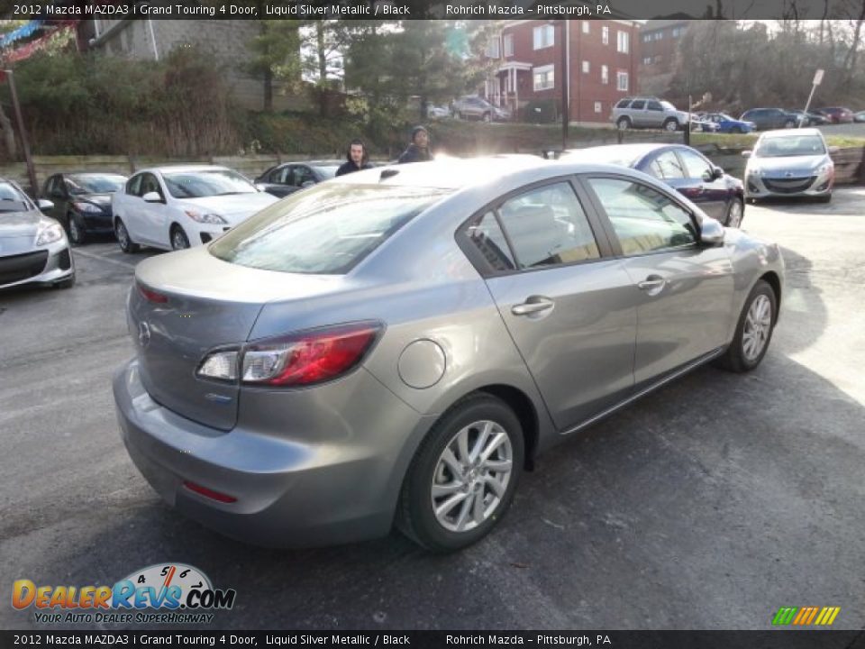 2012 Mazda MAZDA3 i Grand Touring 4 Door Liquid Silver Metallic / Black Photo #5