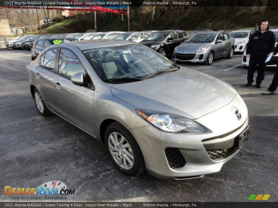 2012 Mazda MAZDA3 i Grand Touring 4 Door Liquid Silver Metallic / Black Photo #6