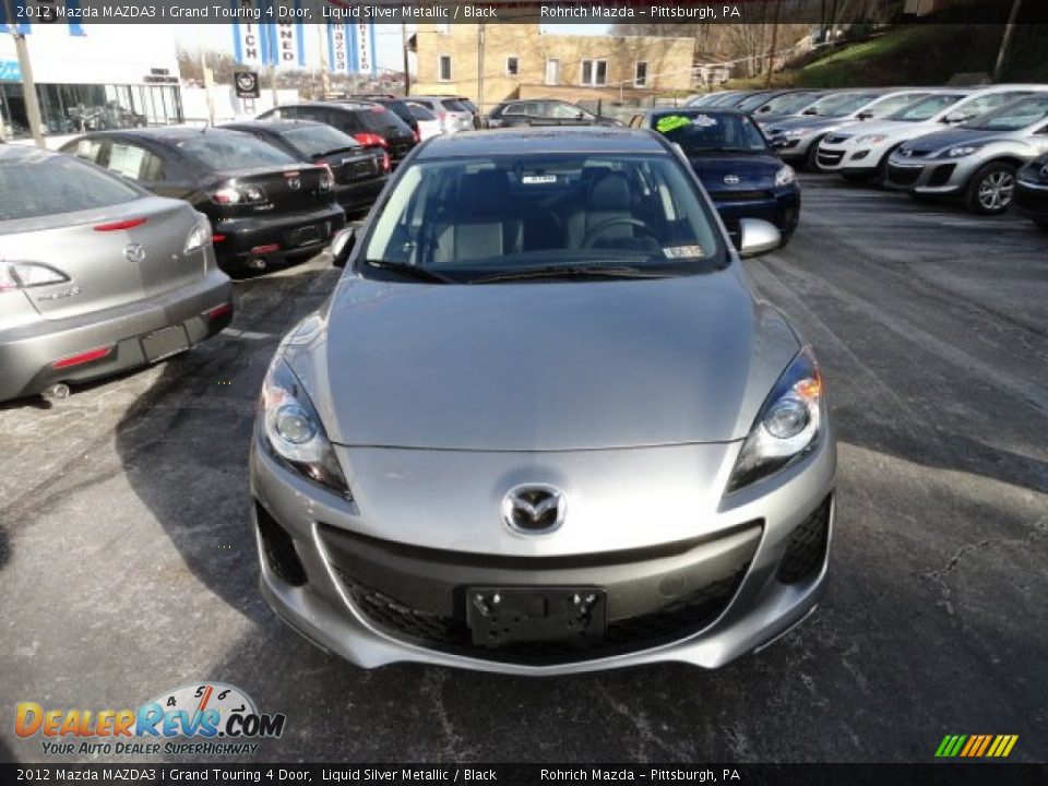 2012 Mazda MAZDA3 i Grand Touring 4 Door Liquid Silver Metallic / Black Photo #7