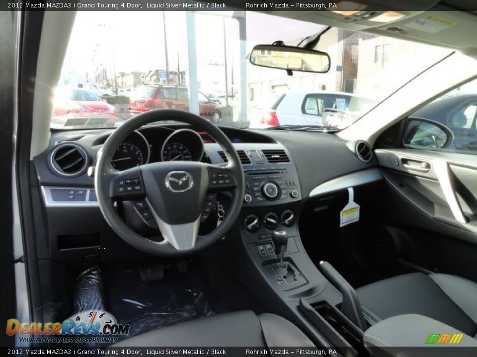2012 Mazda MAZDA3 i Grand Touring 4 Door Liquid Silver Metallic / Black Photo #11