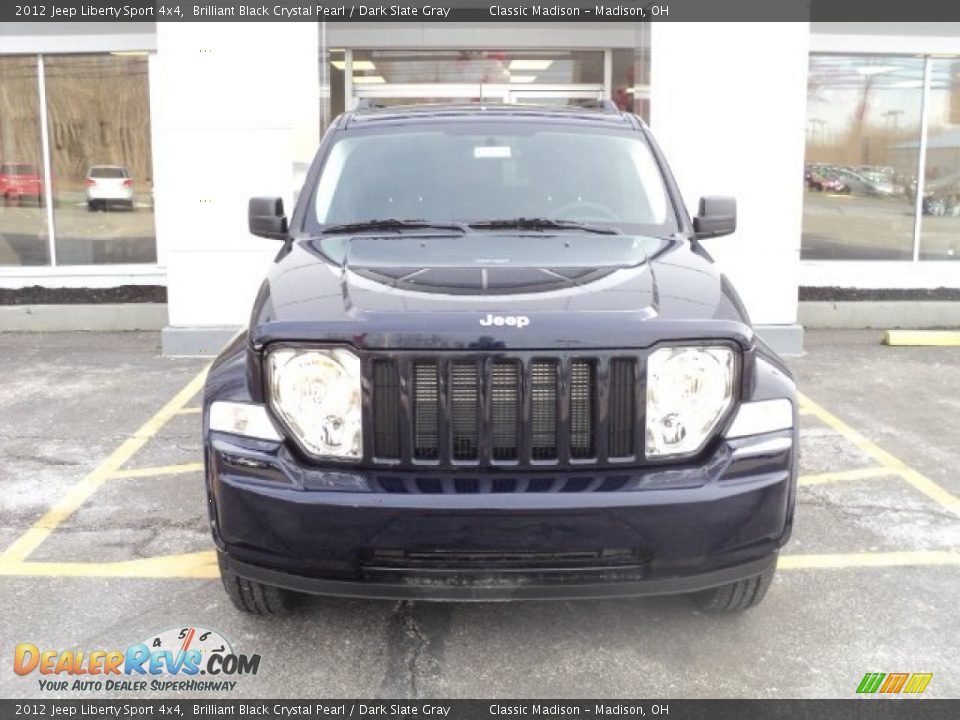2012 Jeep Liberty Sport 4x4 Brilliant Black Crystal Pearl / Dark Slate Gray Photo #2