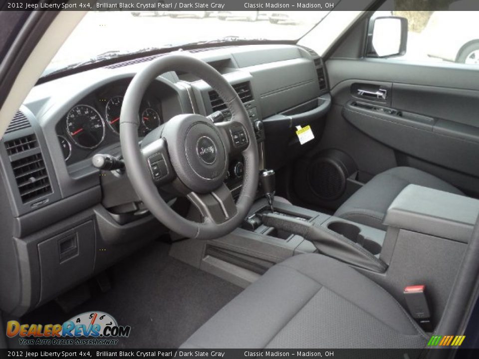 2012 Jeep Liberty Sport 4x4 Brilliant Black Crystal Pearl / Dark Slate Gray Photo #7