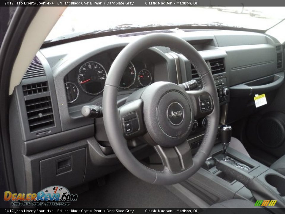 2012 Jeep Liberty Sport 4x4 Brilliant Black Crystal Pearl / Dark Slate Gray Photo #9