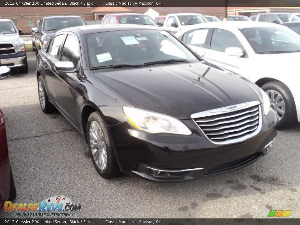 2012 Chrysler 200 Limited Sedan Black / Black Photo #3