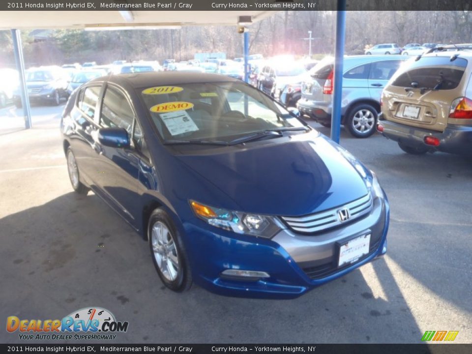 2011 Honda Insight Hybrid EX Mediterranean Blue Pearl / Gray Photo #1