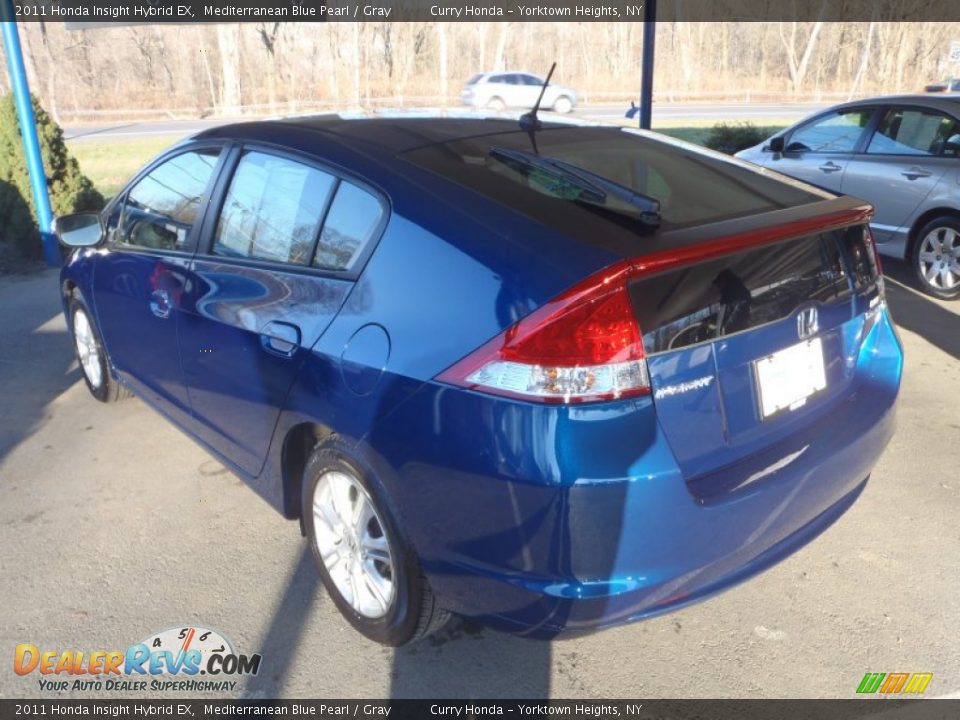 2011 Honda Insight Hybrid EX Mediterranean Blue Pearl / Gray Photo #2