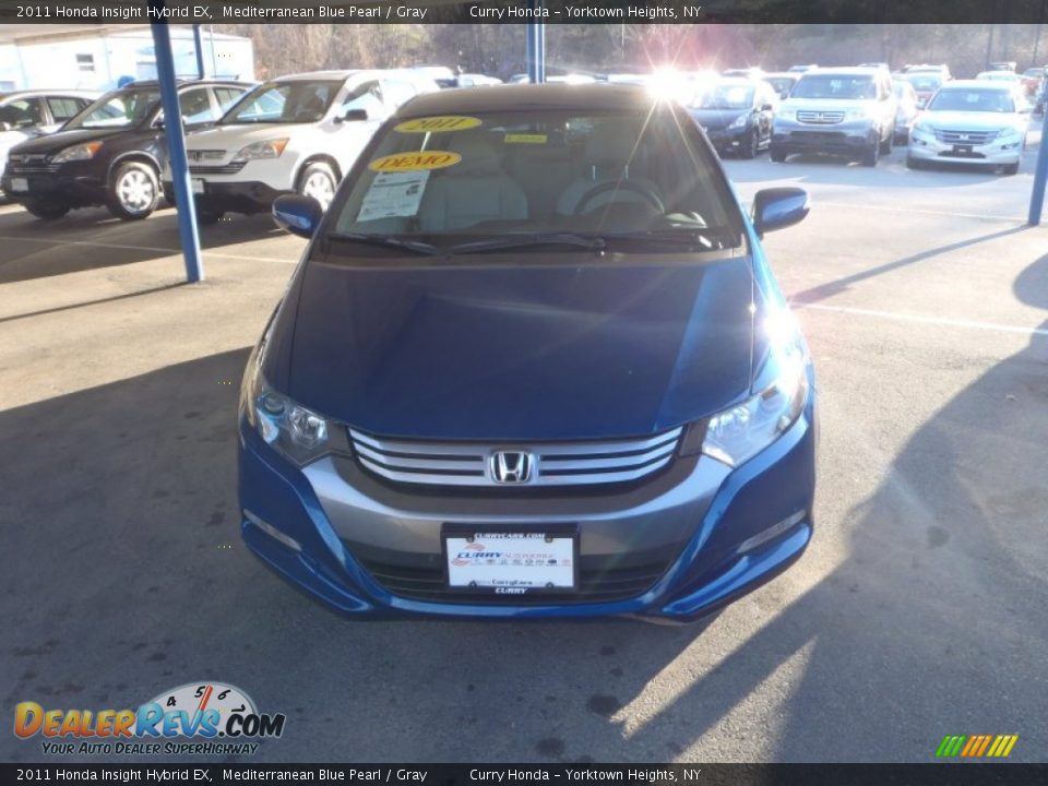 2011 Honda Insight Hybrid EX Mediterranean Blue Pearl / Gray Photo #3