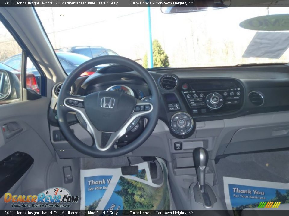 2011 Honda Insight Hybrid EX Mediterranean Blue Pearl / Gray Photo #5