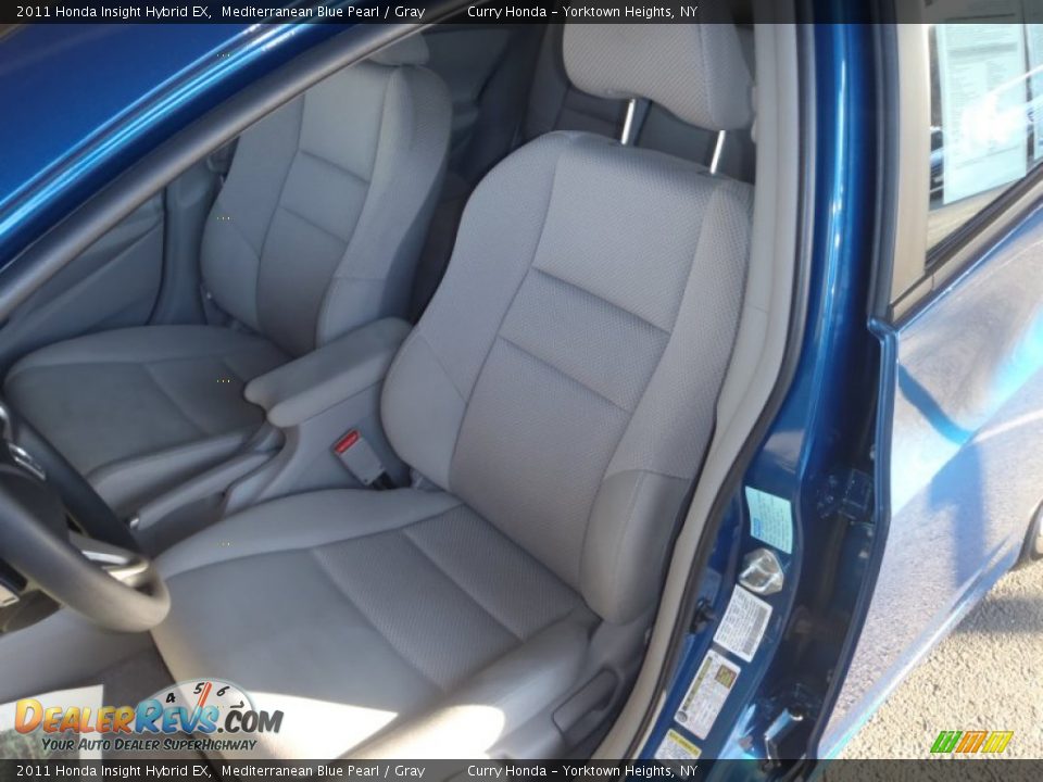 2011 Honda Insight Hybrid EX Mediterranean Blue Pearl / Gray Photo #6