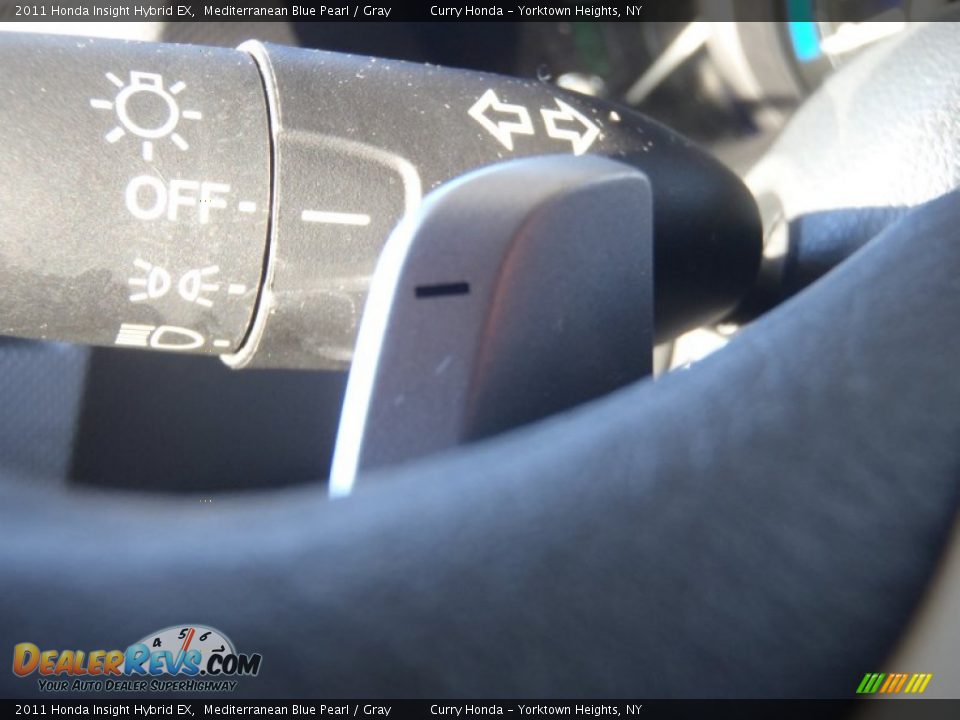 2011 Honda Insight Hybrid EX Mediterranean Blue Pearl / Gray Photo #24