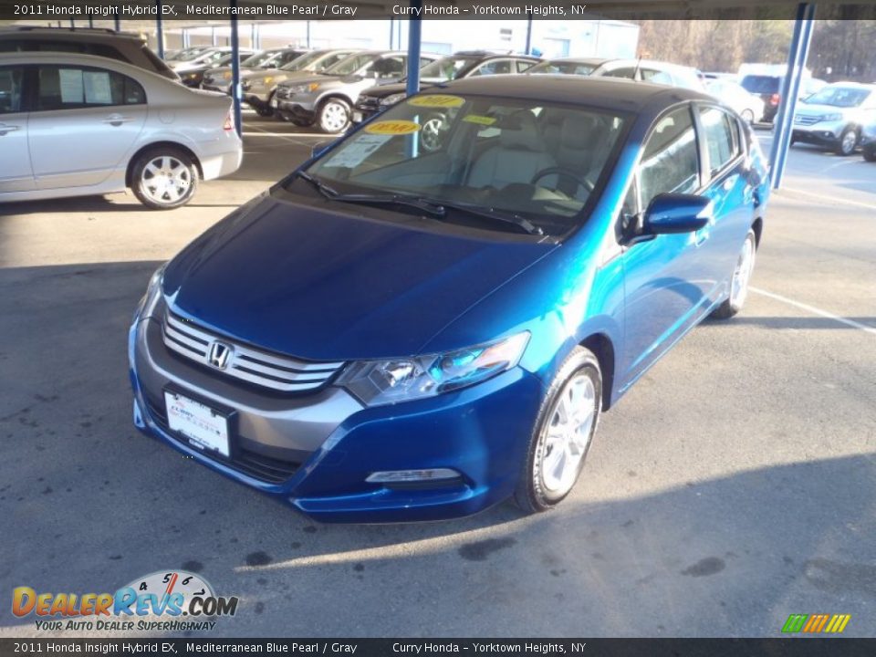 2011 Honda Insight Hybrid EX Mediterranean Blue Pearl / Gray Photo #28