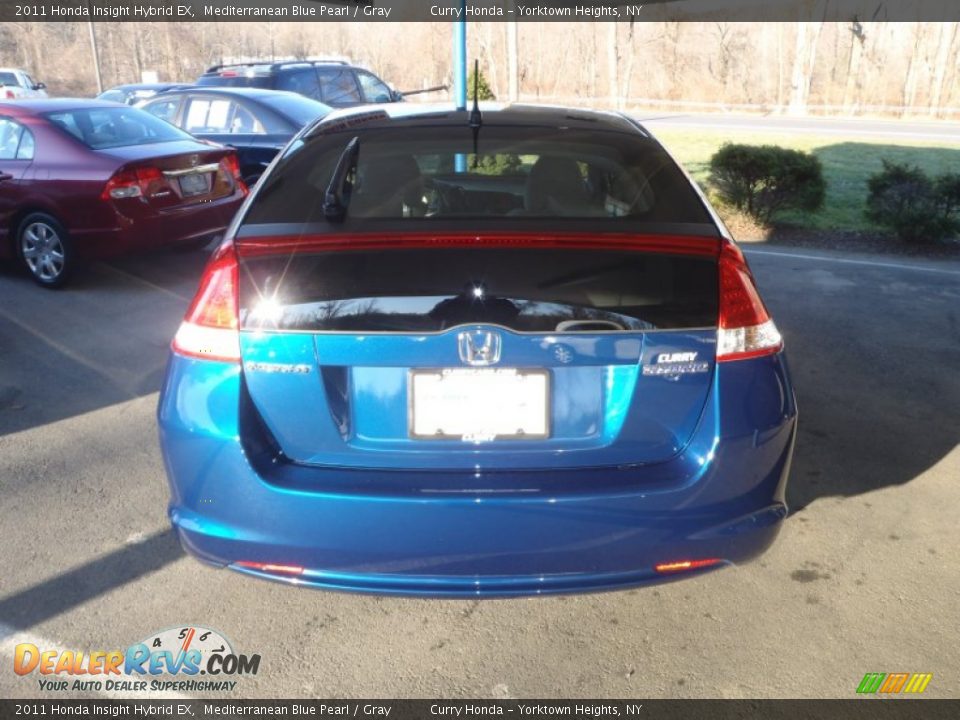 2011 Honda Insight Hybrid EX Mediterranean Blue Pearl / Gray Photo #30