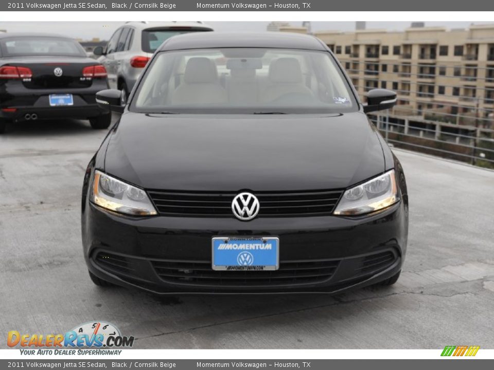 2011 Volkswagen Jetta SE Sedan Black / Cornsilk Beige Photo #2