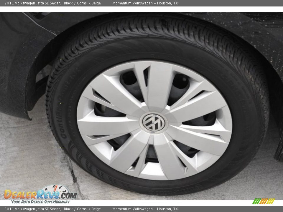 2011 Volkswagen Jetta SE Sedan Black / Cornsilk Beige Photo #4