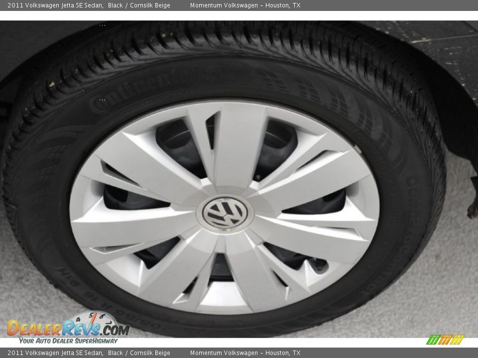 2011 Volkswagen Jetta SE Sedan Black / Cornsilk Beige Photo #5