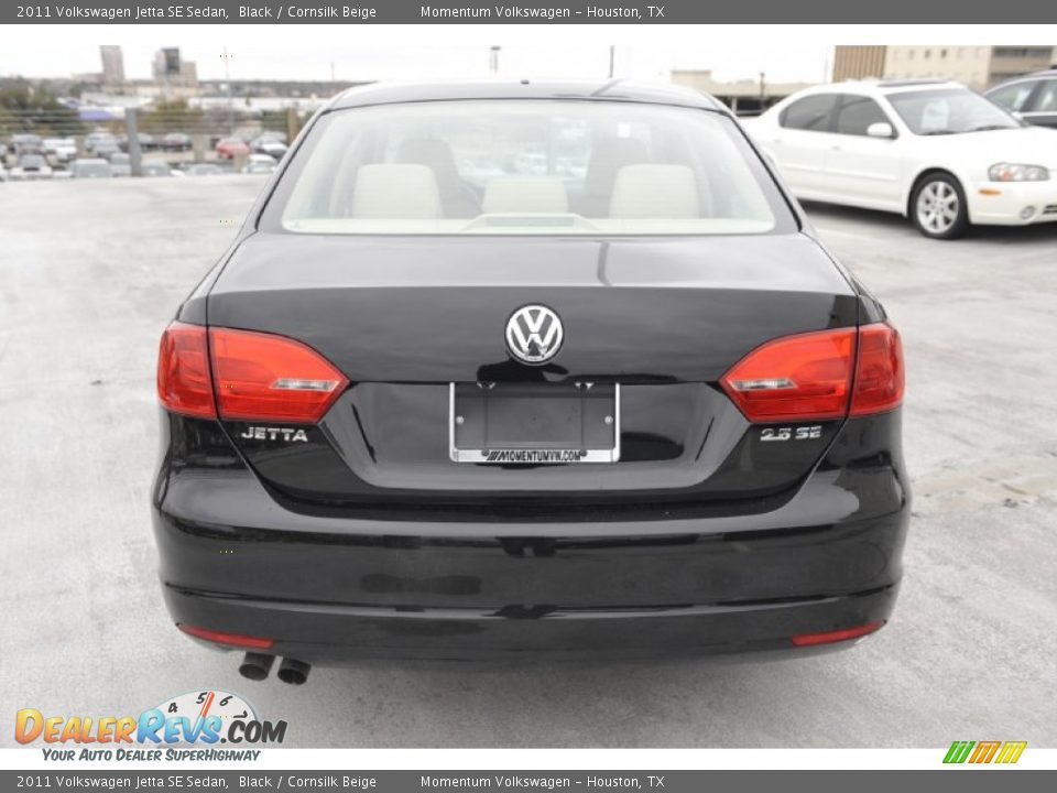 2011 Volkswagen Jetta SE Sedan Black / Cornsilk Beige Photo #6