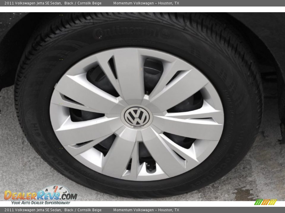 2011 Volkswagen Jetta SE Sedan Black / Cornsilk Beige Photo #8