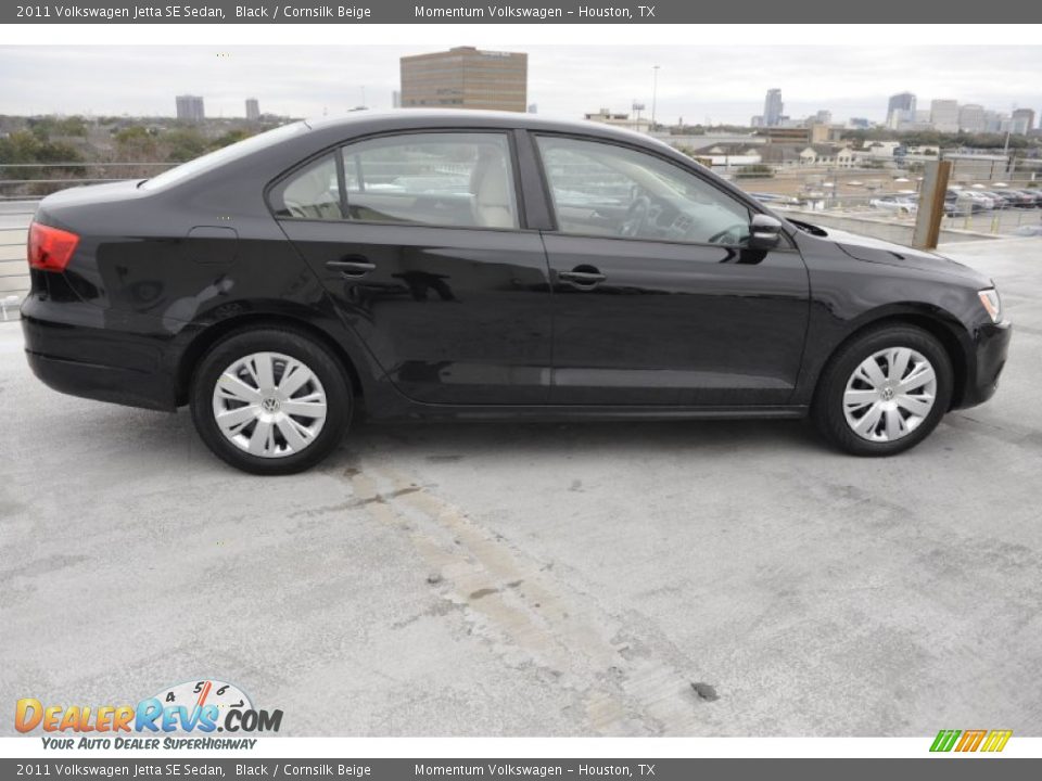 2011 Volkswagen Jetta SE Sedan Black / Cornsilk Beige Photo #9