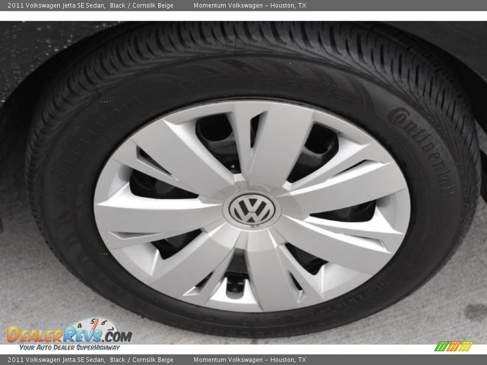 2011 Volkswagen Jetta SE Sedan Black / Cornsilk Beige Photo #10